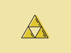 an image of a triangle on a yellow background