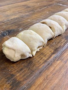 the dough is rolled up and ready to be baked