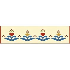 a decorative border with flowers and leaves