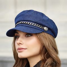 Introducing the exquisite Black/Denim/Royal blue/Olive Newsboy Cap for women from AmazingHeadwear shop. Crafted with meticulous attention to detail, this hat embodies both elegance and timeless style.  Made with love and care, this Vegan Breton Hat is not only fashion-forward but also environmentally conscious. It is crafted from premium organic cotton, ensuring a sustainable and eco-friendly choice for the conscious fashionista. Designed to perfectly blend style and comfort, this Baker Boy Hat for women is a true statement piece. Its classic fiddler style adds a touch of sophistication to any ensemble, whether it's a casual day out or a special occasion. The Denim Newsboy Cap makes for a perfect gift for birthdays or Christmas, delighting the women in your life with its unique charm. Its Newsboy Hat Outfit, Breton Hat, Newsboy Cap Women, Fiddler Hat, Fiddler Cap, Visor Beanie, Cabbie Hat, Baker Boy Hat, Military Cap