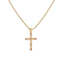 Infuse your jewelry collection with grace and spirituality with our Rose Kissed Cross Necklace, featuring enchanting rose gold roses. This thoughtfully designed piece presents a beautifully detailed cross, complemented by rose gold roses that radiate femininity and divine elegance. Perfect for special occasions, this necklace harmonizes sophistication with a sense of faith, making it a meaningful addition to any collection. Spiritual Rose Gold Cross Necklace, Enchanted Rose, Elegant Pendant, Cross Designs, Rose Buds, Cross Pendant, Cross Necklace, Special Occasion, Jewelry Collection