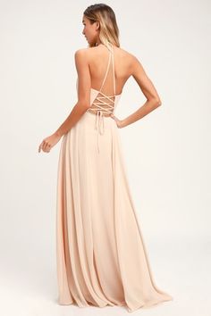 She's Gorgeous Nude Lace-Up Rhinestone Maxi Dress Rhinestone Maxi Dress, Flattering Bridesmaid Dresses, Satin Skater Dress, Velvet Bridesmaid Dresses, Perfect Bridesmaid Dress, Affordable Bridesmaid Dresses, Sequin Bodycon Dress, Bridesmaid Dresses Online, Sequin Maxi Dress