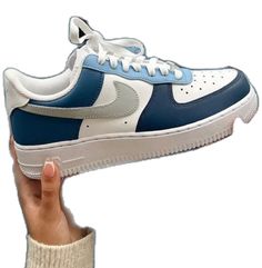 Costume Air Force, Custom Air Force 1, Dark Blue Grey, Air Force Ones, Custom Sneakers, Mens Costumes, Blue Hues, Air Force 1, Air Force