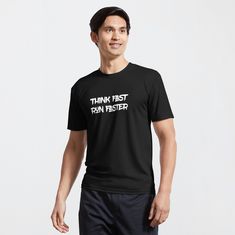 Get my art printed on awesome products. Support me at Redbubble #RBandME: https://www.redbubble.com/i/t-shirt/Think-Fast-Run-Faster-by-thilinank/133657736.UGYPM?asc=u Run Faster, Think Fast, Fabric Collars, Feature Light, How To Run Faster, Male Model