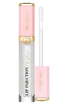 What it is: A lip gloss that drenches your lips in beautiful, multidimensional juicy color.What it does: It's formulated with the brand's scientifically advanced lip volumizing technology. A blend of powerful hydrators helps your lips appear fuller, plumper and smoother from the very first swipe.How to use: Apply directly onto clean, dry lips using the doe-foot applicator. Lay the applicator flat against your lips to evenly distribute the richest pigment, applying in a back-and-forth motion. For Coquette Lip Products, Christmas Wishlist Items, Lip Injection Lip Gloss, Too Faced Lip Injection, Makeup List, Gloss Labial, Makeup Needs, Lip Injections, Fancy Makeup