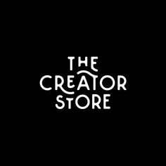 the creator store logo on a black background