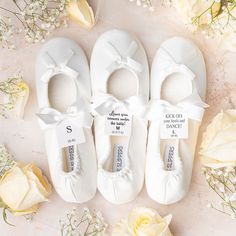 Don't just give your party or wedding guest a favor, Do them a favor with our most use party favor! Don't just give them cheap dancing flats or bulk flip flops, Our elegant satin ballet slippers is the way to go!  The bulk slippers wedding favor will have you guest talking about it long after you say I do!  The Classic Slippers are made of a luxurious satin. They are embelished by a satin bow. It also features our signature extra plush memory foam padding, Ultra soft velour lining and Anti-skid Dancing Slippers Wedding, Party Favors Quinceanera, Inexpensive Bridesmaid Gifts, Favors Quinceanera, Satin Ballet Slippers, Wedding Anniversary Party Favors, Slippers Wedding, Dancing Shoes Wedding, Satin Slippers