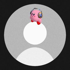 an image of a pink object in the middle of a black and white circle with light coming from it