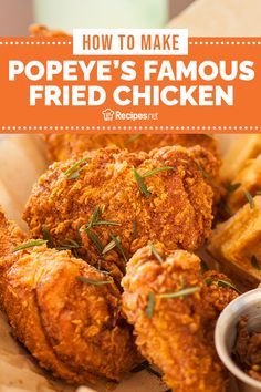 fried chicken and french fries with the title how to make pope's famous fried chicken