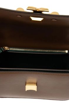 Dimensions: Width: 19cm, Height: 13.5cm, Depth: 6.5cm, Strap: 56.5cm 100% Calf Leather Made in China Designer Model Number: 73589 Designer Colour: 909 Classic Green Box Bag For Formal Occasion, Formal Leather Shoulder Bag With Hinge Closure, Rectangular Leather Shoulder Bag With Hinge Closure, Tory Burch Bags, Tory Burch Bag, Small Shoulder Bag, Personal Shopping, Free Bag, Women's Bags