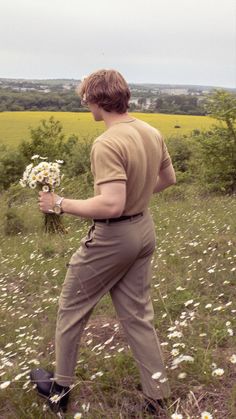 Strong men, vintage, flowers Man Aesthetic Pose, Aesthetic Spring Outfits Men, Cottagecore Outfits For Men, Male Spring Outfits Aesthetic, Men Cottagecore Outfits, Men Cottagecore Fashion, Men’s Cottagecore, Gardener Aesthetic Outfit Men