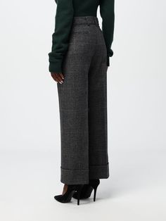 Wide-leg Bottoms For Winter Formal, Formal Wide Leg Bottoms For Winter, Elegant Long Pants For Winter, Luxury Wide Leg Pants For Fall, Luxury Wide Leg Bottoms For Fall, Luxury Wool Straight Leg Bottoms, Chic Wool Trousers, Wool Straight Pants, Chic Wool Straight Leg Bottoms