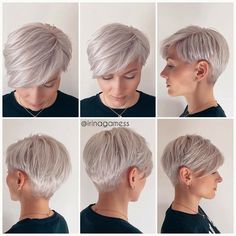 Undercut Hairstyles Women, Haircuts 2024, Ash Hair, Diy Kosmetik, Short Grey Hair, Peinados Fáciles Para Cabello Corto, Hair Haircuts