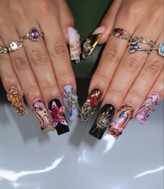 Cool Long Nails, Belt Nails, Long Fall Nails, Bb Simon Belt, Angel Nails, Nails Now, Waste Of Time