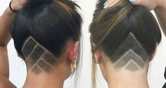 Undercut Hair Designs, Balayage Lob, Undercut Designs, Undercut Long Hair, Shaved Hair Designs, Undercut Women, Hair Tattoos, Hair Scissors, Undercut Hairstyles