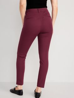 High-Waisted Pixie Skinny Ankle Pants for Women | Old Navy Fitted Mid-rise Pants With Belt Loops, Fall Mid-rise Leggings With Pockets, Versatile Bottoms With Zipper Closure For Fall, Casual High Waist Pants With Side Zipper, Casual High-waist Pants With Side Zipper, Stretch High Waist Bottoms With Belt Loops, Trendy Mid-rise Pants With Zipper Closure, Fitted Versatile Pants With Welt Pockets, Versatile Fitted Pants With Welt Pockets