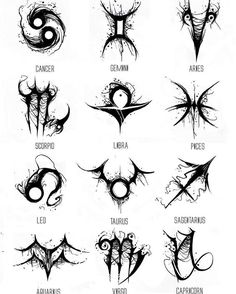 Cosmic Connection in Tattoo Art Dark Zodiac Tattoo, Viking Zodiac Signs, Creepy Line Art Tattoos, Viking Shoulder Tattoo For Women, Gothic Aquarius Tattoo, Horror Drawing Aesthetic, Dark Dreamcatcher Tattoo, Reza Core Vibe, Gothic Virgo Tattoo