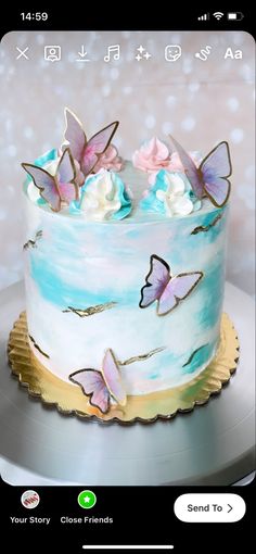 Buttercream cake
Pistachio cake
Butterfly cake
Cake trends
Eggless cake 21st Ideas, 12th Birthday Cake, Teen Cakes, 13 Birthday Cake, 13 Birthday, Birthday Cakes For Teens, White Cakes