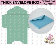 this envelope box is cut out and ready to be used as a gift or decoration