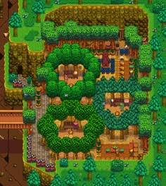 an overhead view of a village in the legend of zelda