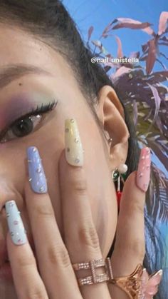 Blackpink Nails Jennie, Jennie Blackpink Nails, Jennie Kim Nails, Blackpink Nails Designs, Blackpink Nail Art, Jennie Nails, K Pop Nails, Idol Nails, Kim Makeup