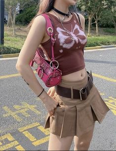 Miniskirt Outfits, 2000s Fashion, Style Outfits, Outfits Casuales, Look Cool, Teen Fashion