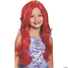 Make your little mermaid a Disney darling! This flowing, fiery red wig is an essential addition to their Ariel Halloween costume. They'll love the way ... Ariel Halloween, Ariel Halloween Costume, Princesa Ariel Disney, Ariel Wig, Mermaid Wig, Ariel Costumes, Running Costumes, Disney Princess Ariel, Halloween Wigs