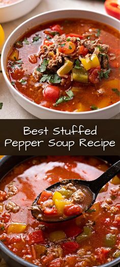 the best stuffed pepper soup recipe