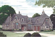 this is an artist's rendering of these european style house plans for the future