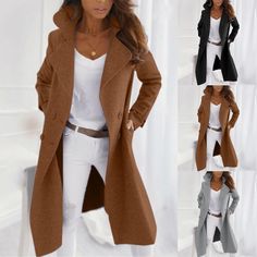 Women Irregular Bow Zippers Sleeve Long Warm Coat Wool Jacket Windbreaker Please note that slight color difference should be acceptable due to the light and screen.     Features: 1.It is made of high quality materials,durable enought for your daily wearing 2.Perfect Match with your favorite shorts, leggings, black , denim jeans, etc 3.Great for party,Daily,I am sure you will like it! Product information: Season:fall,Winter Gender:Women Occasion: Daily Material:Polyester Pattern Type:Solid Style: Lapel Collar Coat, Long Coat Jacket, Women Overcoat, Korean Girl Fashion, Collared Coat, Woolen Coat, Long Jacket, Double Breasted Coat, Winter Jackets Women