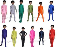 NEW Kid Children Lycra Spandex Zentai costume party Bodysuit Catsuit Unitard  #Unbranded #Suit Costume Long Sleeve Stretch Bodysuit, Stretch Long Sleeve Costume Bodysuit, Stretch Long Sleeve Bodysuit For Costume, Stretch Long Sleeve Unitard For Costume Party, Party Bodysuit, Costume Bodysuit, Suit Stores, Super Suit, Bodysuit Costume