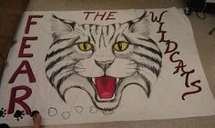 a drawing of a tiger with the words fear written on it