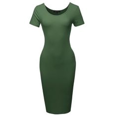 A2Y Women's Solid Fitted Classic Short Sleeve Premium Cotton Midi Dress (S-XL) FEATURES This A2Y solid fitted classic short sleeve premium cotton midi dress is great for dinner, wedding, nightclub, night out, party, evening, club, cocktail and any other special occasions. It has a variety of colors for your choice and good quality, stretchy which makes you feel comfortable when wearing. SIZE Available in 4 sizes: Small, Medium, Large, X-Large MEASUREMENTS (Inches)YAWDRS0001 S - Chest : 30 / Shou Night Out Party, Dinner Wedding, Cotton Midi Dress, Night Club, Army Green, Night Out, Short Sleeve Dresses, Cocktail Dress, Midi Dress