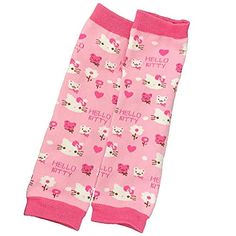 pink hello kitty leggings with hearts and cats on them, all over the legs