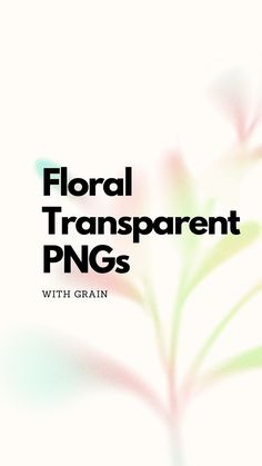 a book cover with the words floral transparente pngs on it and an image of