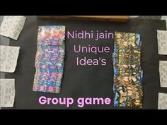 the group game is made up of different pieces of fabric and paper with words written on it