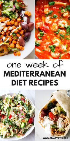 one week of mediterranean diet recipes