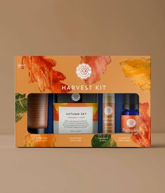 This makes a perfect hostess gift! Set includes: Gingerbread Lip Balm, Pumpkin Pie Essential Oil, Autumn Sky Candle, and Vanilla Spice Hand Cream. ALL SALES FINAL. Pumpkin Extract, Nutmeg Essential Oil, Autumn Sky, Candle Vanilla, Vanilla Spice, Clove Essential Oil, Cinnamon Essential Oil, Organic Lip Balm, Cozy Candles