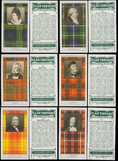 an old newspaper with many pictures of men in tartans and plaid patterns on it