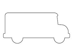 the outline of a truck is shown in black and white on a plain background, it appears to be cut out