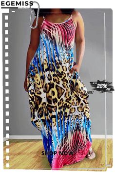 Multicolor Fashion Sexy Print Backless Spaghetti Strap Long Dress Dresses Dresses By Length, Women's Fashion Dresses, Long Dress, Spaghetti Strap, Spaghetti, Fashion Dresses, Dresses