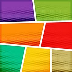 colorful background with halftoned squares and dots in different colors stock photo - budget conscious