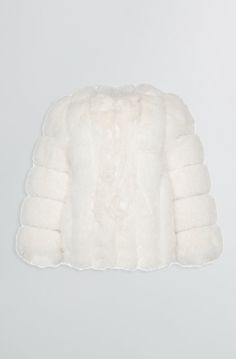 Bold, cozy, and modern. Luxury Long Sleeve Fall Outerwear, Luxury Long Sleeve Outerwear For Fall, Luxury Winter White Fur Coat For Winter, Luxury Winter White Fur Coat, Luxury Winter White Outerwear For Winter, Luxury Long Sleeve Winter Fur Coat, Luxury Long Sleeve Fur Coat For Winter, Luxury Winter White Outerwear With Faux Fur Trim, Luxury Outerwear For Cold Weather And Fall