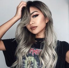 Bayalage Hair, Asian Long Hair, Silver Blonde Hair, Super Shock, Matte Lipsticks, Silver Blonde, Balayage Hair Blonde, Haircut And Color