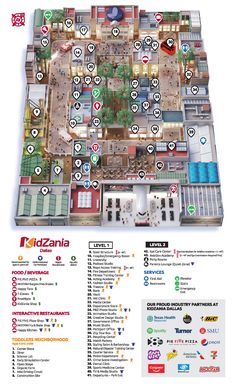 a map with many different locations and numbers on the top one is labeled in red