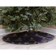 the new orleans saints christmas tree skirt