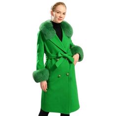 Wool Coat Fox Fur Collar | Variety of Colors Floral Print Bedding, Egyptian Cotton Bedding, Big Collar, Wool Coat Women, Perfect Coat, Cotton Bedding Sets, Warm Coat, Fur Collar, Fur Collars