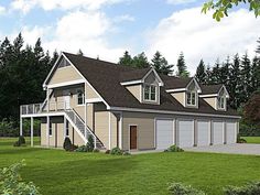 this is an artist's rendering of these garage plans for two story house plans