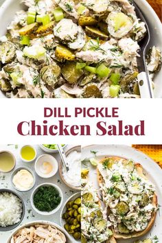 this dill pickle chicken salad is an easy and delicious side dish