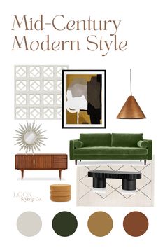 the mid century modern style color scheme